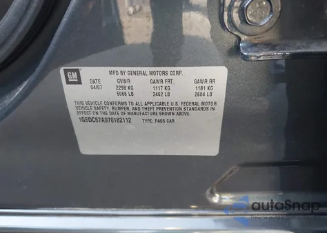 2007 Cadillac Sts V8 z USA, uszkodzony, nr VIN 1G6DC67A970182112